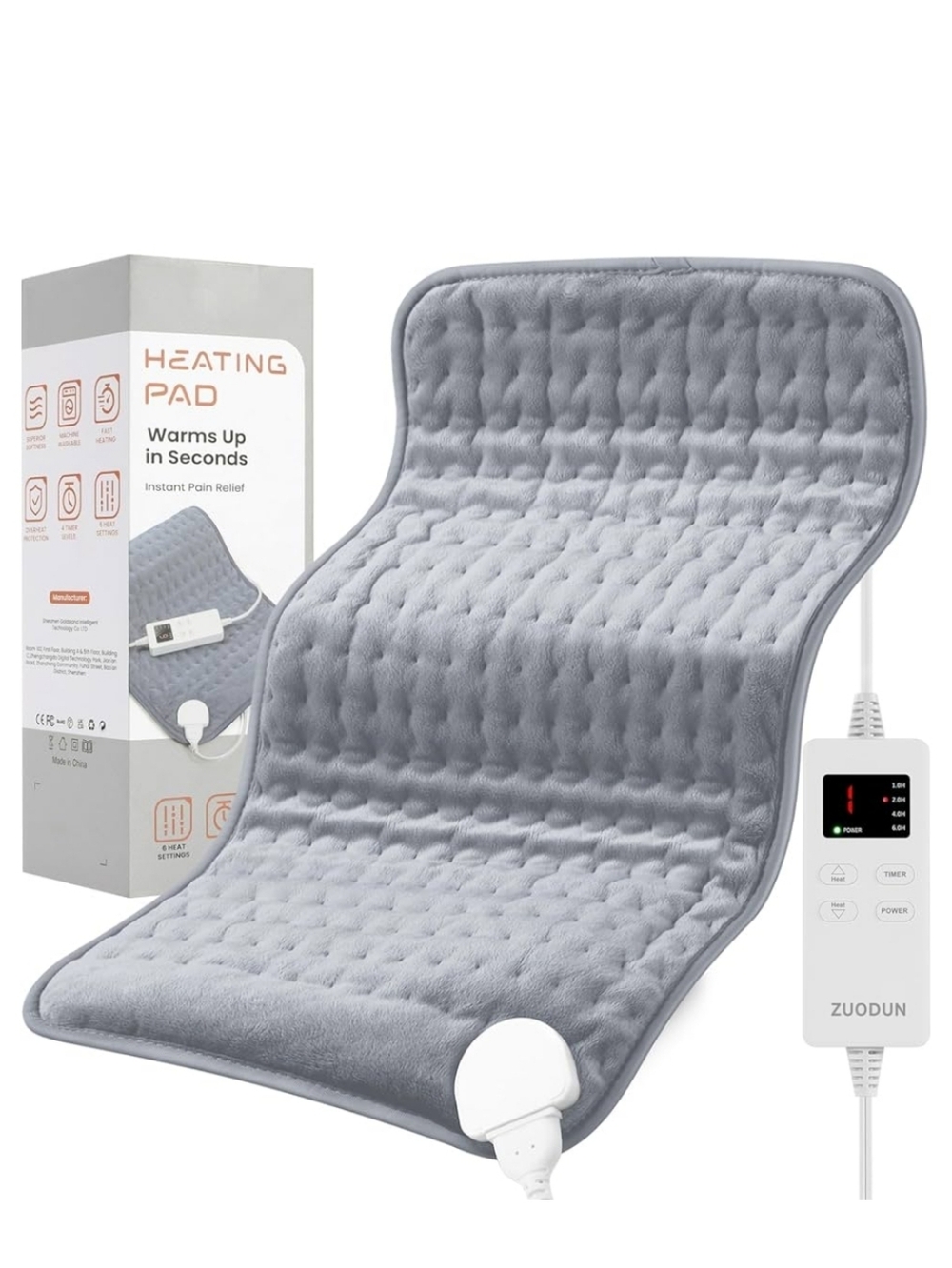Heating Pad for Back, Grey